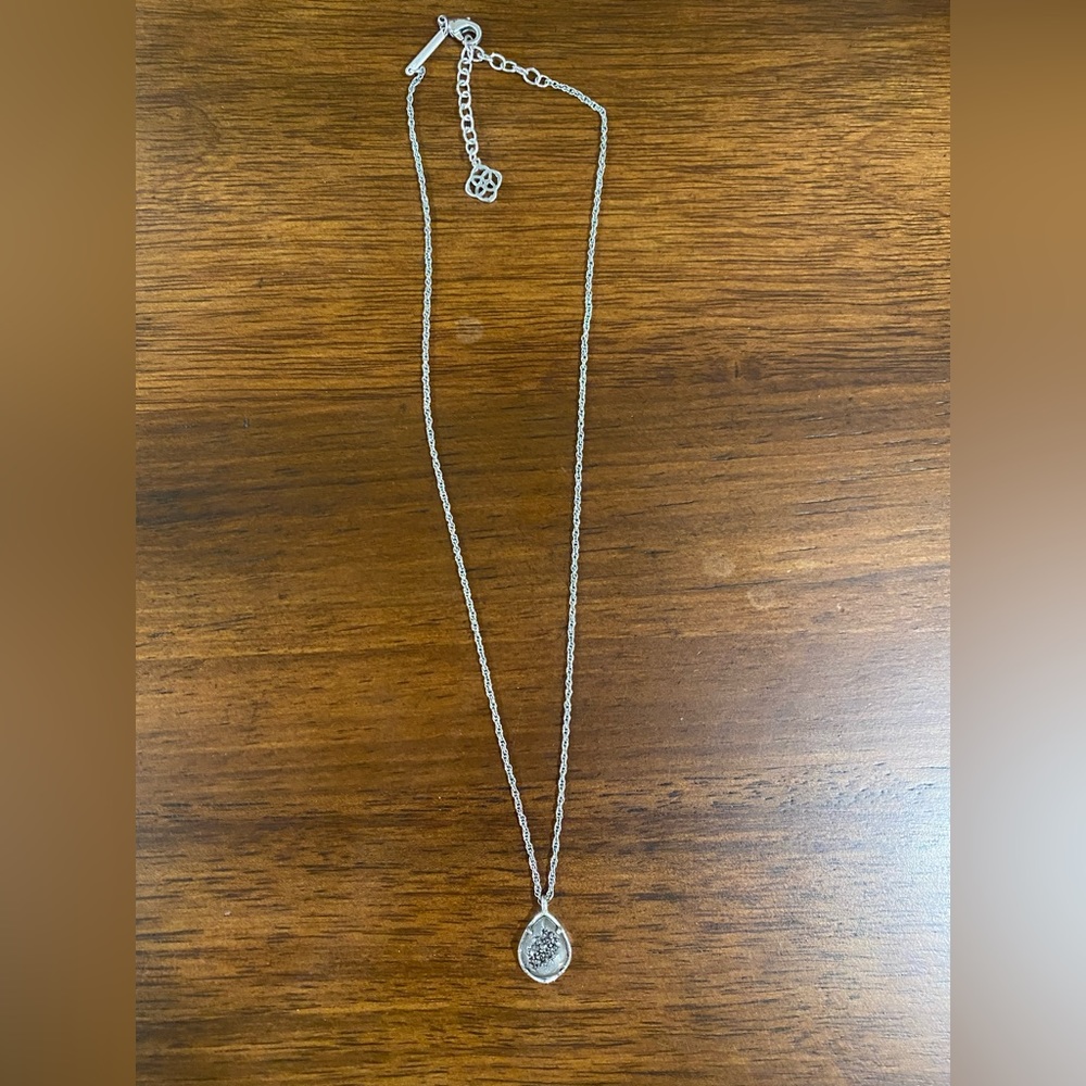 Silver Kendra Scott Drusy Necklace